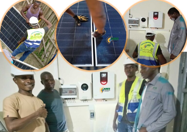 Installation solaire de 4KVA réussie à Kisangani : ARES DRC au service du développement durable.